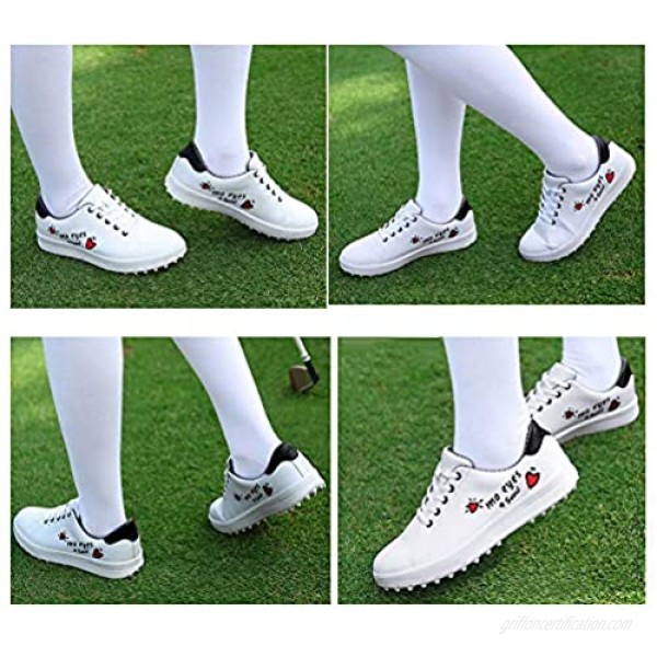 Waterproof Ladies Golf Shoes Lightweight and Breathable Golf Shoes Without Nails Soft Non-Slip Wear-Resistant Golf Hiking Training Shoes