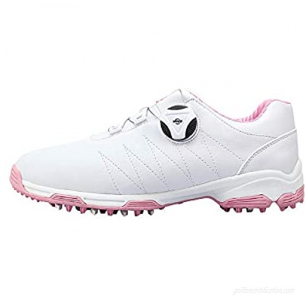 Women's Golf Shoes Waterproof Lightweight Breathable Golf Shoes Spiked Shoes Non-Slip Comfortable and Wearable Golf Hiking Training Shoes