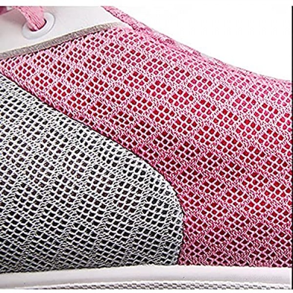 XSJK Women's Golf Shoes Female Fashion Trainers Womens Trainers Shoes Running Walking Athletic Sport Sneakers Gym Shoes Breathable mesh Casual Shoes Pink 4.5UK