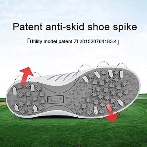 XSJK Women's Water-Resistant Golf Shoe Non-Slip Golf Shoes Breathable Golf Shoes Running Shoes Sports Shoes White 36