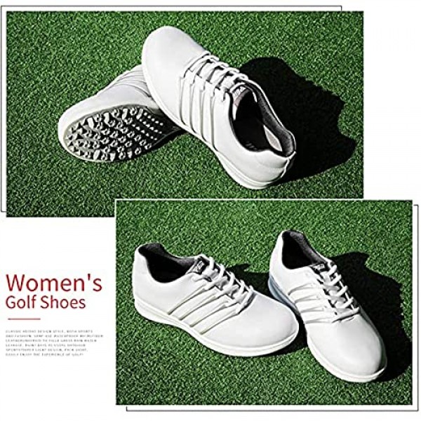 XSJK Women's Water-Resistant Golf Shoe Non-Slip Golf Shoes Breathable Golf Shoes Running Shoes Sports Shoes White 36