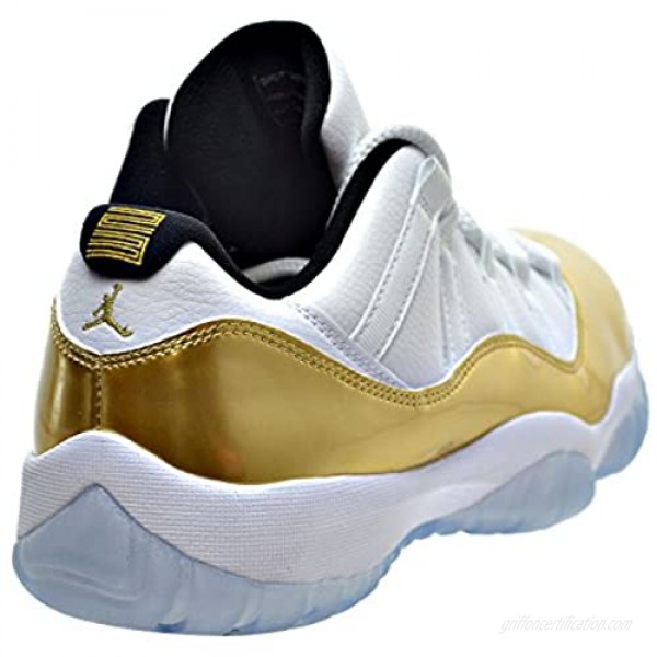 Jordan Air 11 Retro Low Men's Shoes White/Metallic Gold Coin/Black 528895-103 (14 D(M) US)