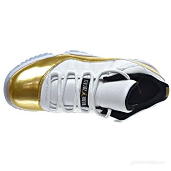 Jordan Air 11 Retro Low Men's Shoes White/Metallic Gold Coin/Black 528895-103 (14 D(M) US)