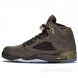 Jordan Air 5 Retro Fear Men's Basketball Shoes Sequoia/Fire Red-Medium Olive-Black 626971-350
