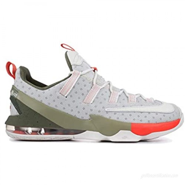 Nike Lebron XIII Low Mens Basketball Trainers 849783 Sneakers Shoes (US 10 Phantom Olive Orange 002)