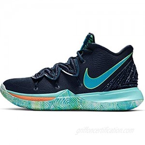Nike Men's Kyrie 5 Obsidian/Light Current Blue/Scream Green Synthetic Basketball Shoes 12 M US