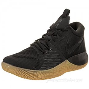 Nike Men's Zoom Assersion Black/Black Gum Light Brown Basketball Shoe 8 Men US