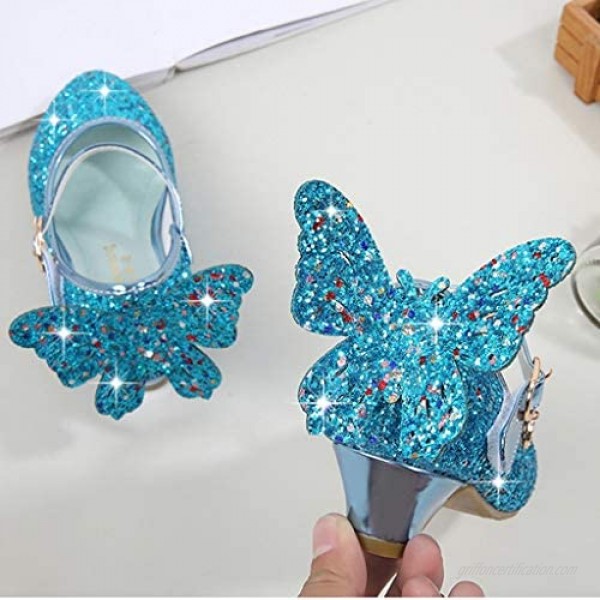 Princess Shoes for Girls Infant Kids Baby Crystal Bling Butterfly Single Princess Shoes Sandals