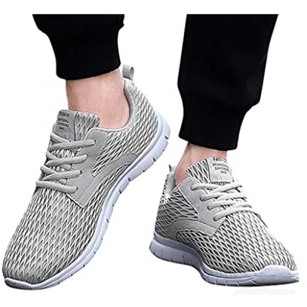 VonVonCo Fashion Sneakers for Mens Lace Up Sports Running Casual Breathable Athletics Pure Shoes