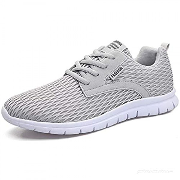 VonVonCo Fashion Sneakers for Mens Lace Up Sports Running Casual Breathable Athletics Pure Shoes