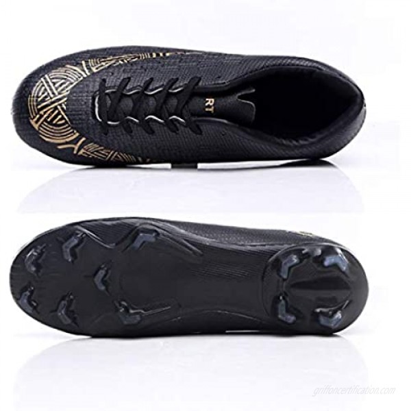 QZO Mens Soccer Cleats Professional Spikes Soccer Shoes Competition/Training Football Cleats for Athletic Outdoor/Indoor and Turf