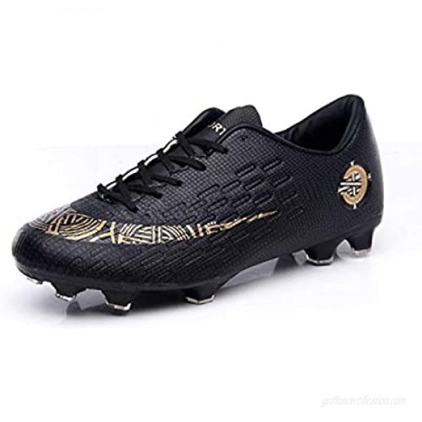 QZO Mens Soccer Cleats Professional Spikes Soccer Shoes Competition/Training Football Cleats for Athletic Outdoor/Indoor and Turf