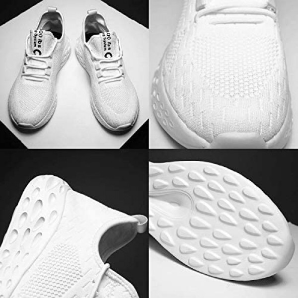 Hetohec Slip On Running Sneakers Men Breathable Lightweight Comfortable Fashion Non Slip Shoes for Men