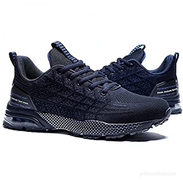 koppu Mens Running Shoes Air Cushion Breathable Walking Lightweight Gym Training Sneakers Fitness Jogging Athletic Casual Footwear Sneaker Size 6-12
