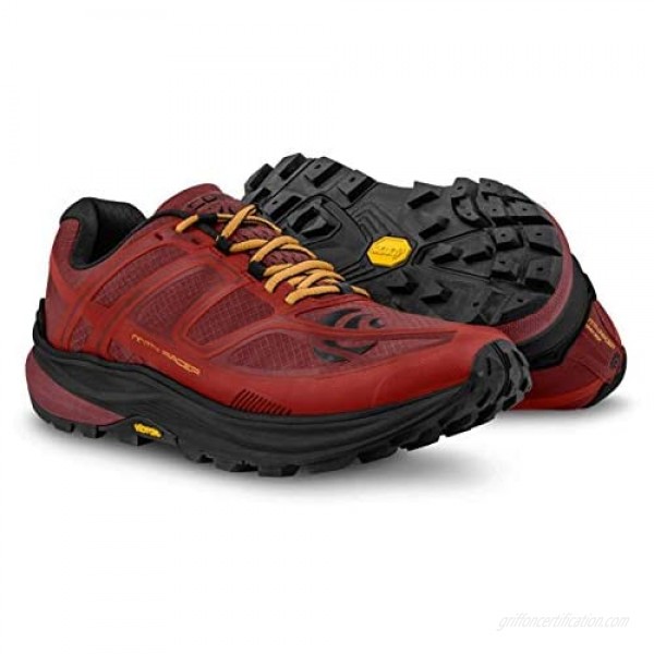 Topo Athletic Men's MTN Racer Trail Running Shoe Red/Orange Size 8.5