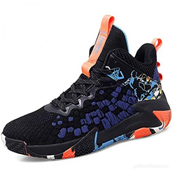 Verna Polly Mens Fashion Sneakers Running Tennis Shoes Lightweight Sport Gym Jogging Hip Hop Walking Athletic Breathable Comfortble Basketball Shoes