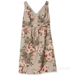 Adrianna Papell Women's Sleeveless Floral Dress with Pleated Waist