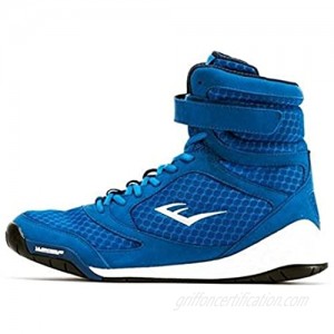 Everlast New Elite High Top Boxing Shoes - Black  Blue  Red