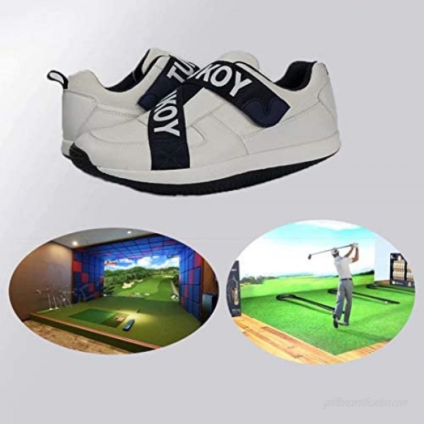 Tukoy Men Golf Training Shoes Spikeless Indoor Shoes Velcro Sneaker Sports Golf Shoe