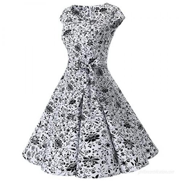 DRESSTELLS 50s Dress Vintage Cocktail Halter Dress 1950s Rockabilly Audrey Dress