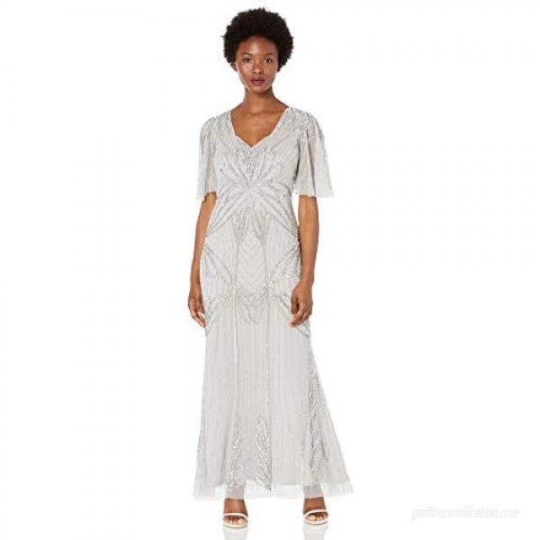 Adrianna Papell Women's Beaded Long Dress