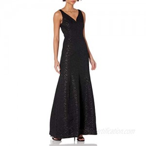 Halston Heritage Women's Shimmer Bonded Knit Gown