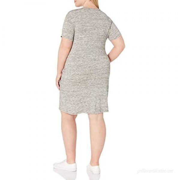 Brand - Daily Ritual Women's Plus Size Supersoft Terry Short-Sleeve Open Crew Neck Dress