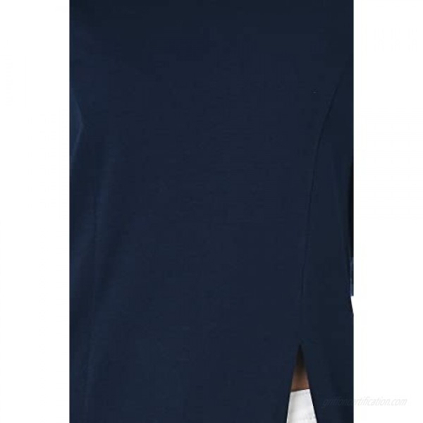 eShakti FX Side Vent Cotton Knit Tunic - Customizable Neckline Sleeve & Length