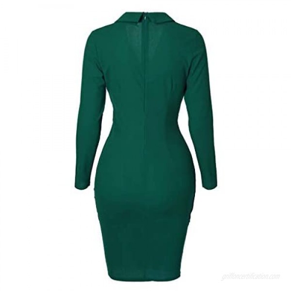 Shakumy Women Colorblock Plaid Wear to Work Business Party Bodycon One-Piece Knee Length Pencil Dress Slim Church Dress