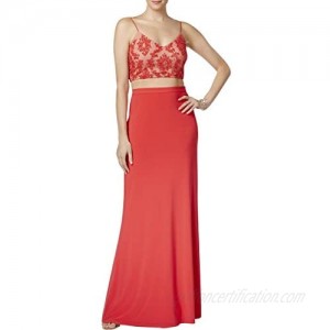 Adrianna Papell $279 Womens 1156 Red Spaghetti Strap Sheath Formal Dress 14 B+B