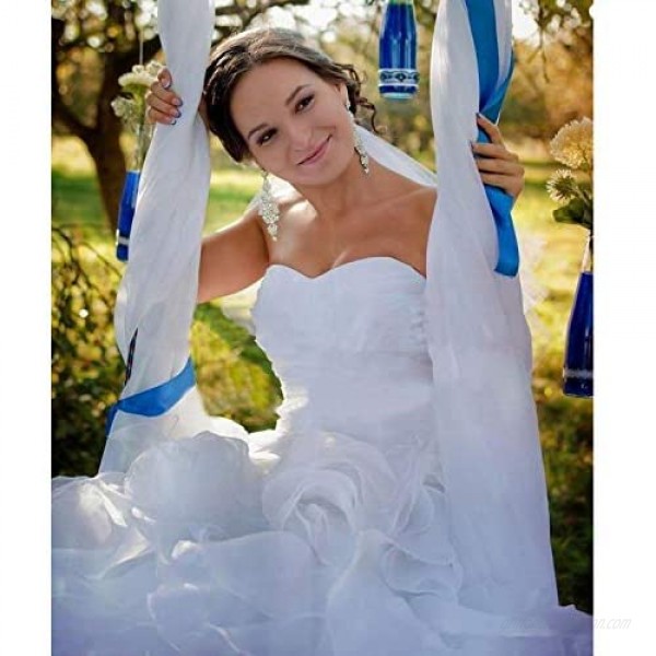 Fair Lady Elegant Plus Size Ball Gown Wedding Dress for Bride Strapless Organza Ruffles Bridal Dresses