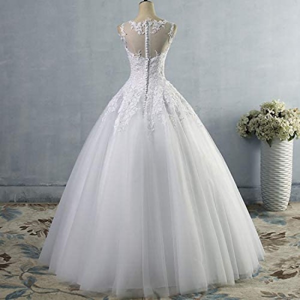Yuxin Appliques Lace Ball Gown Wedding Dresses 2020 Plus Size Vintage Princess Bridal Gowns