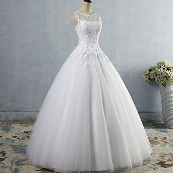 Yuxin Appliques Lace Ball Gown Wedding Dresses 2020 Plus Size Vintage Princess Bridal Gowns