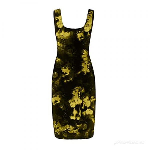 MoKFE Women's Sexy Bodycon Tank Dress Sleeveless Basic Midi Dress Party Club Dresses Summer Casual Dress