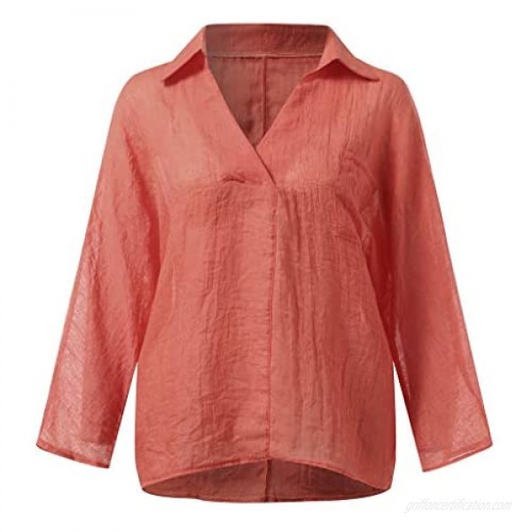 TBKOMH Boho Womens Casual Long Sleeve Cotton Linen Kaftan Ladies Baggy Blouse Tee Shirt Tops T shirt